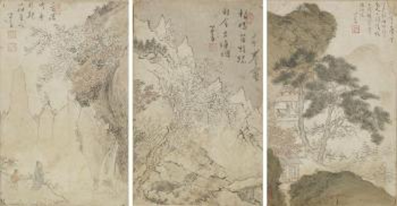 Three Landscapes by Pu Ru