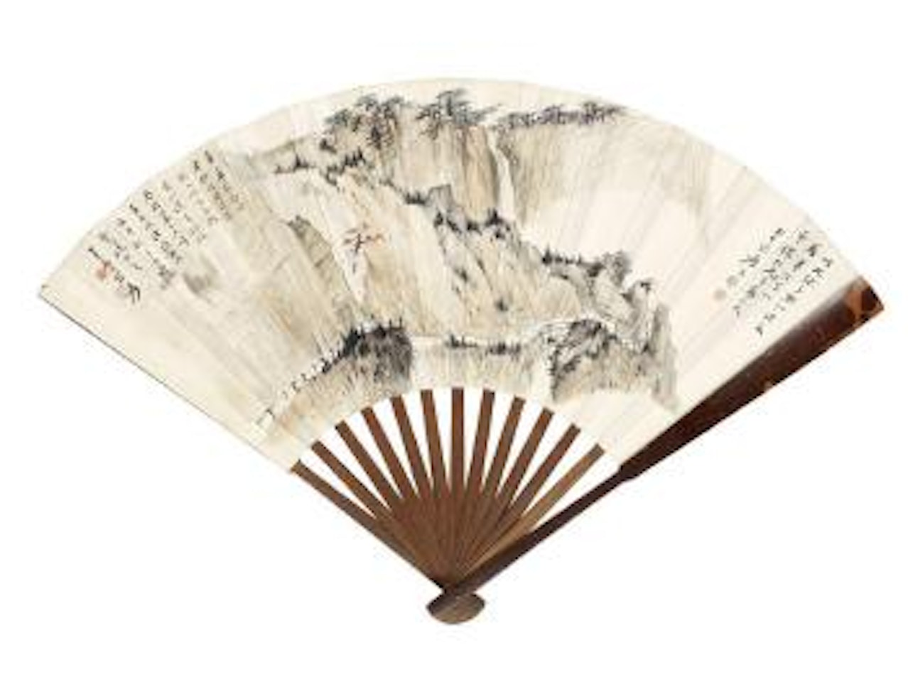 Landscape and Calligraphy by Zhang Daqian