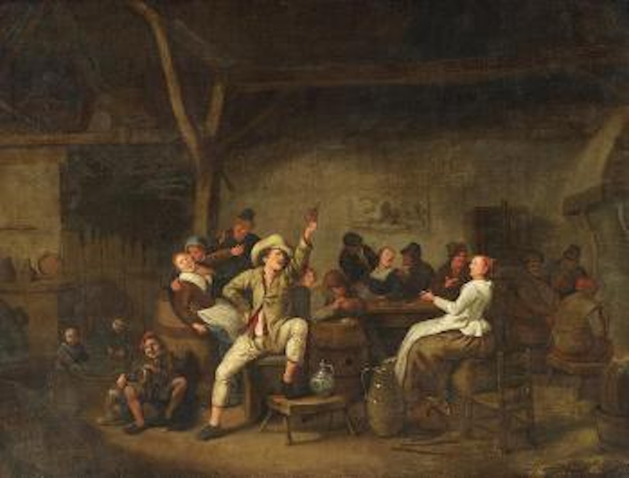 Dutch Interior With Farmers Celebrating by Jan Miense Molenaer