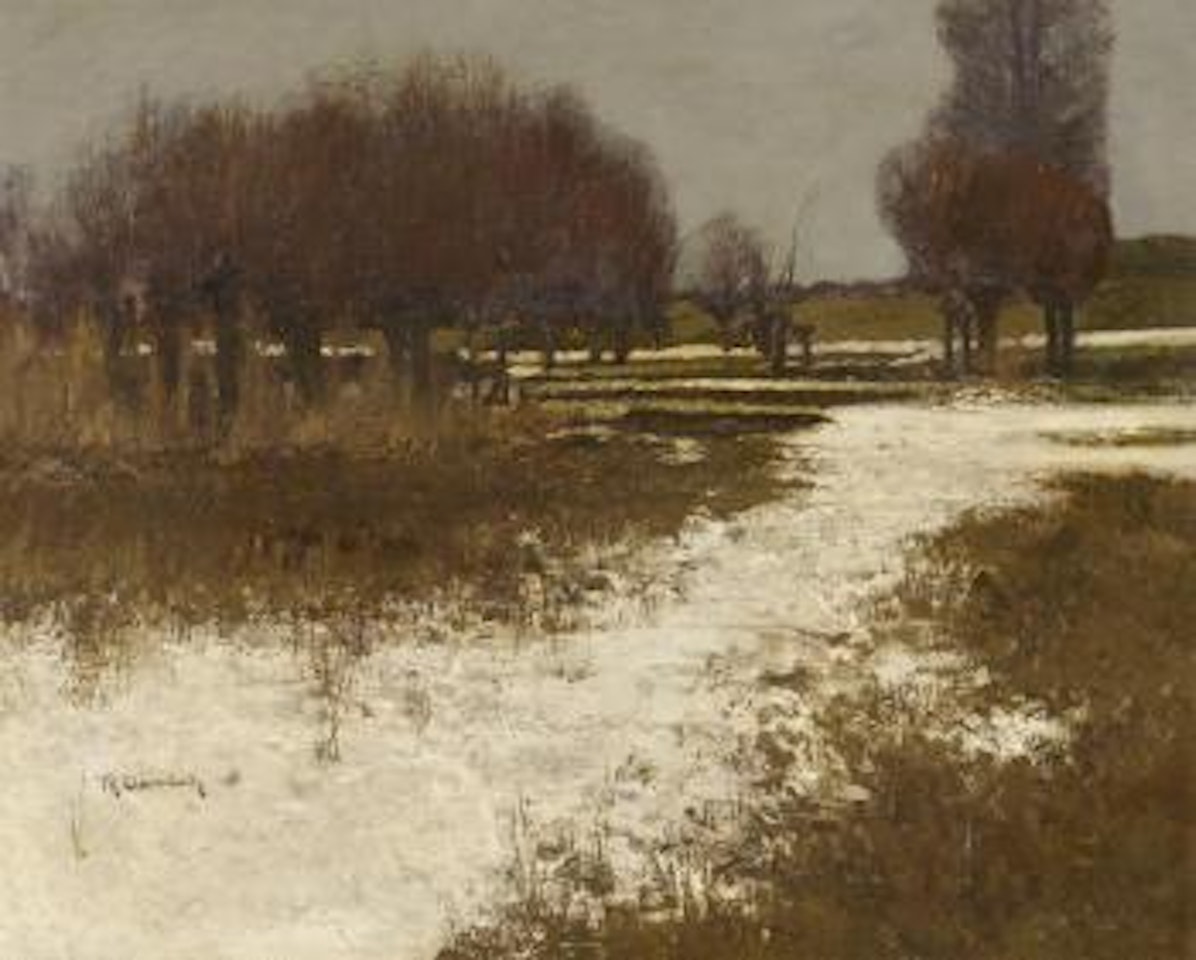 Snow Melting In The Erft by Max Clarenbach