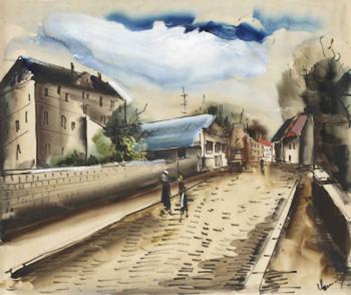 Rue de village by Maurice de Vlaminck