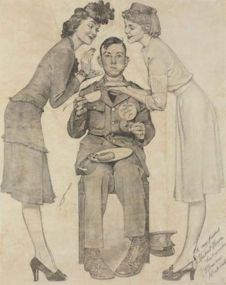 Study for 'Willie Gillis USO' by Norman Rockwell