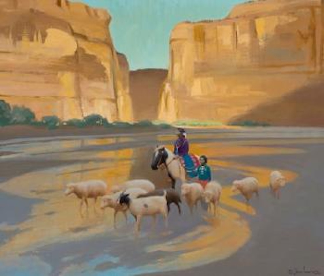 In way down yonder land (Canyon de Chelly) by Gerard Curtis Delano