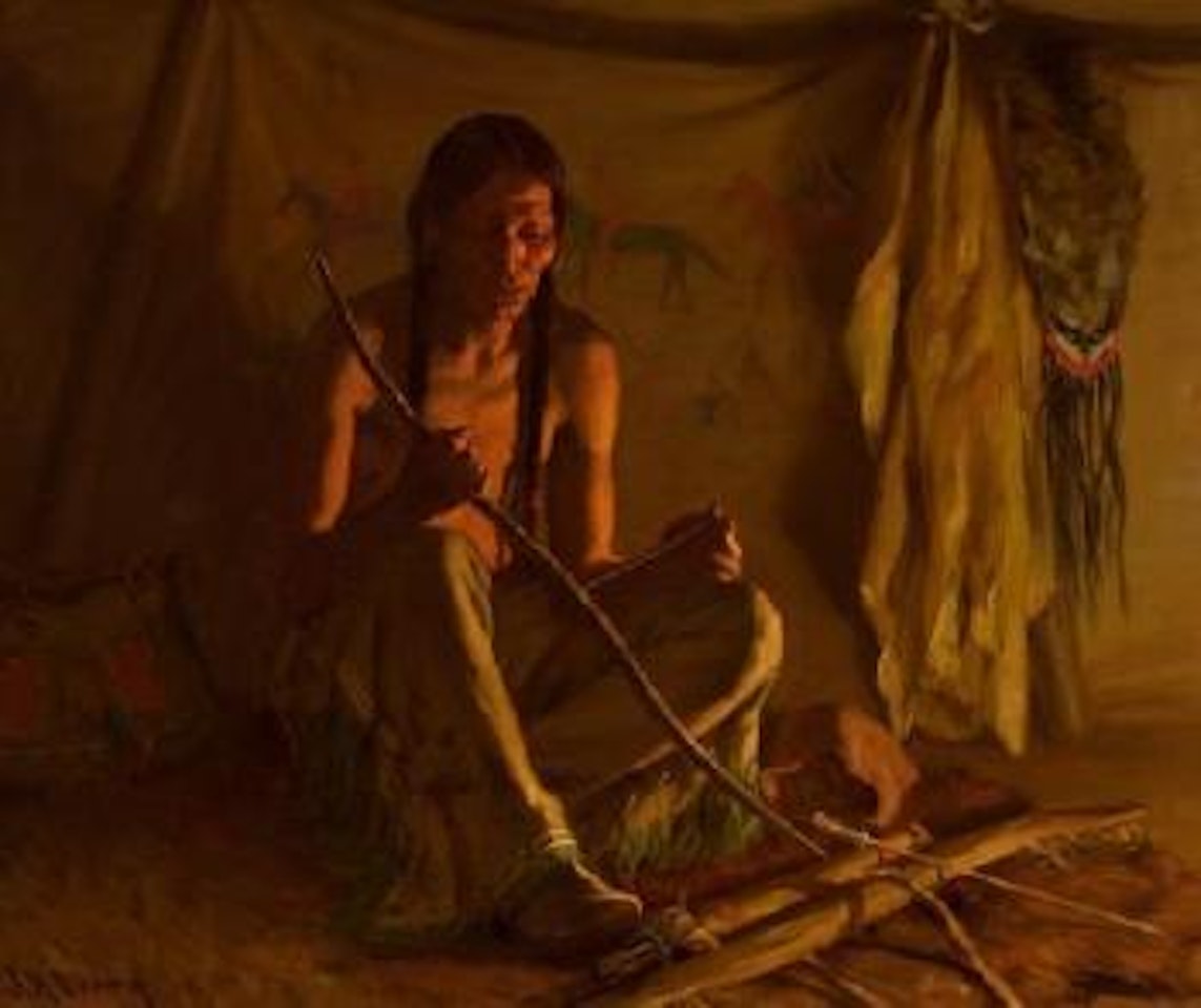 Bowman, Blackfoot reservation by Joseph Henry Sharp
