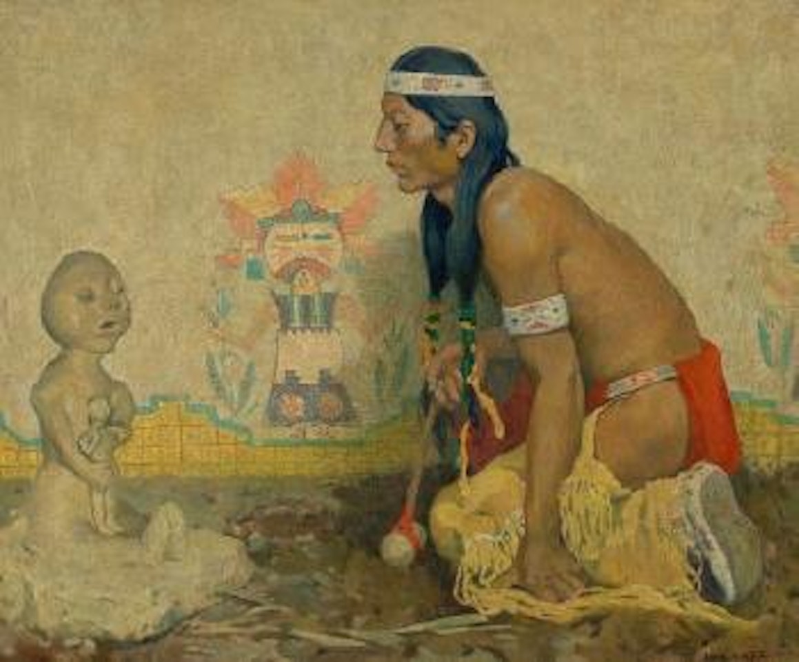 Prayer to the rain god by E. Irving Couse