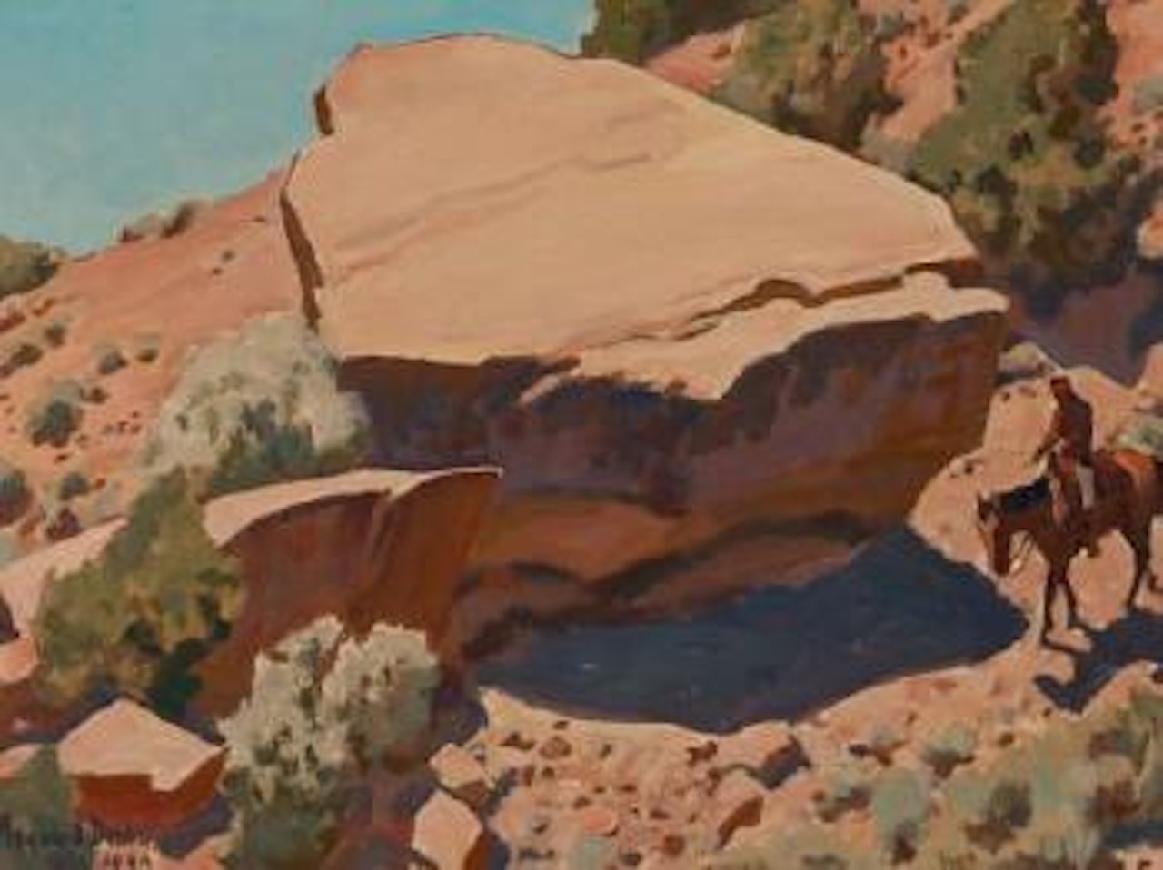 Rocky hillside by Maynard Dixon
