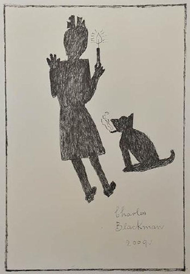 Girl with cat by Charles Blackman