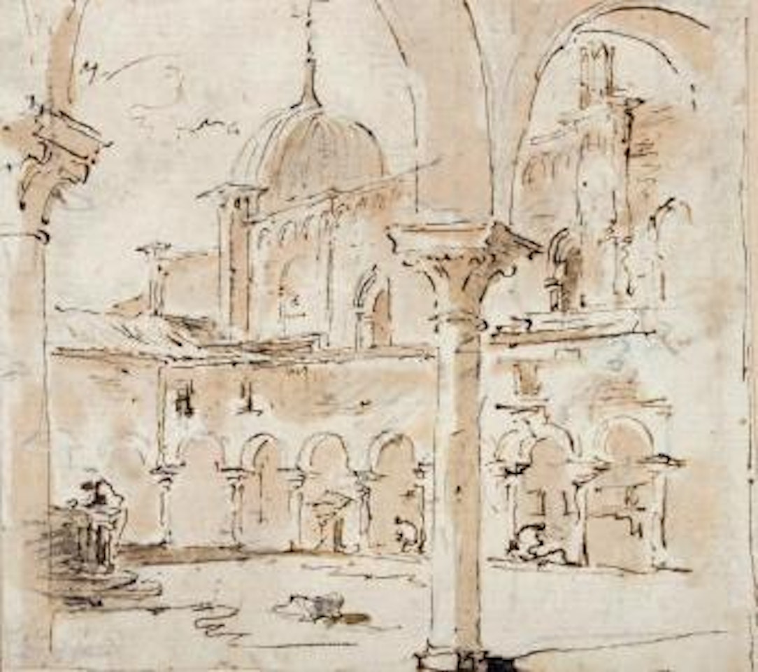Cloître près de San Giovanni di Paolo by Francesco Guardi
