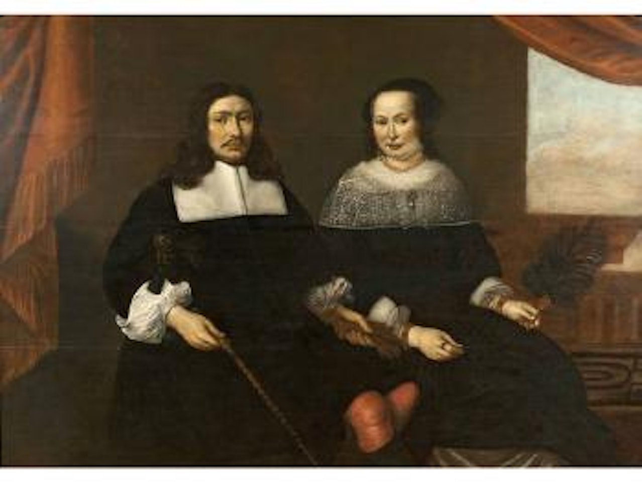 his wife by Dutch School