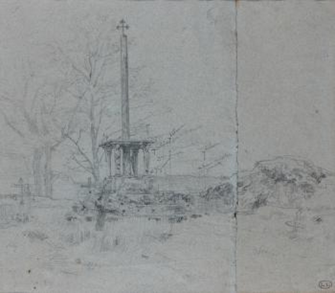 Un calvaire en Bretagne by Léon Augustin Lhermitte