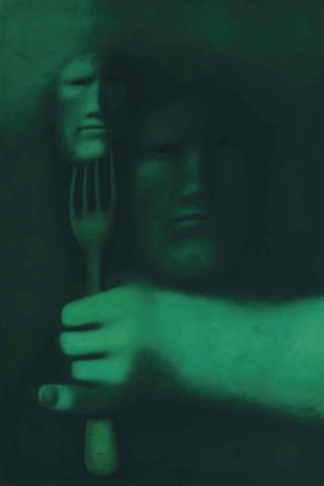 Person with fork by Oleg Tselkov