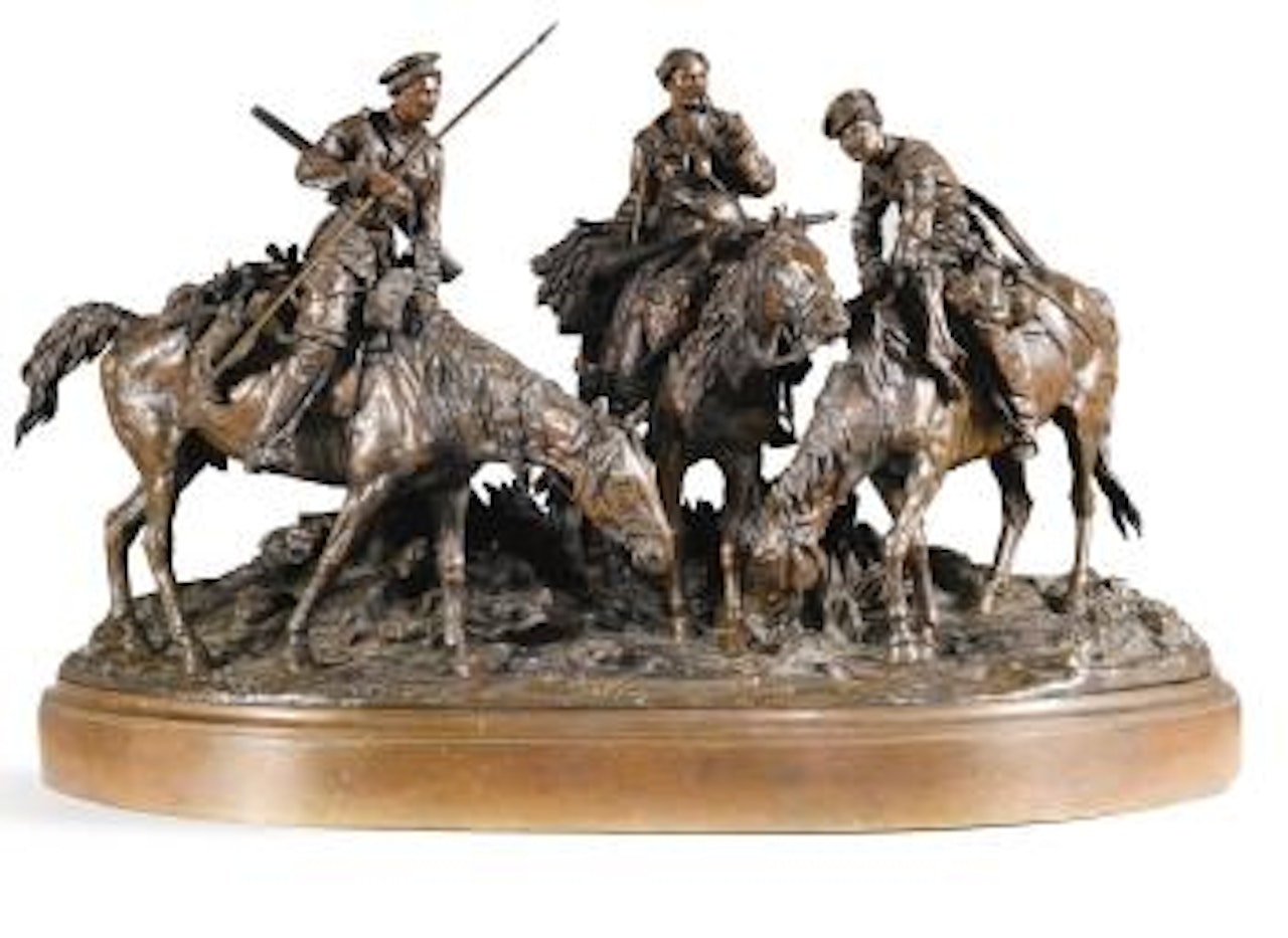 Don Cossacks On The Banks Of The Danube by Eugene Alexandrovic Lanceray