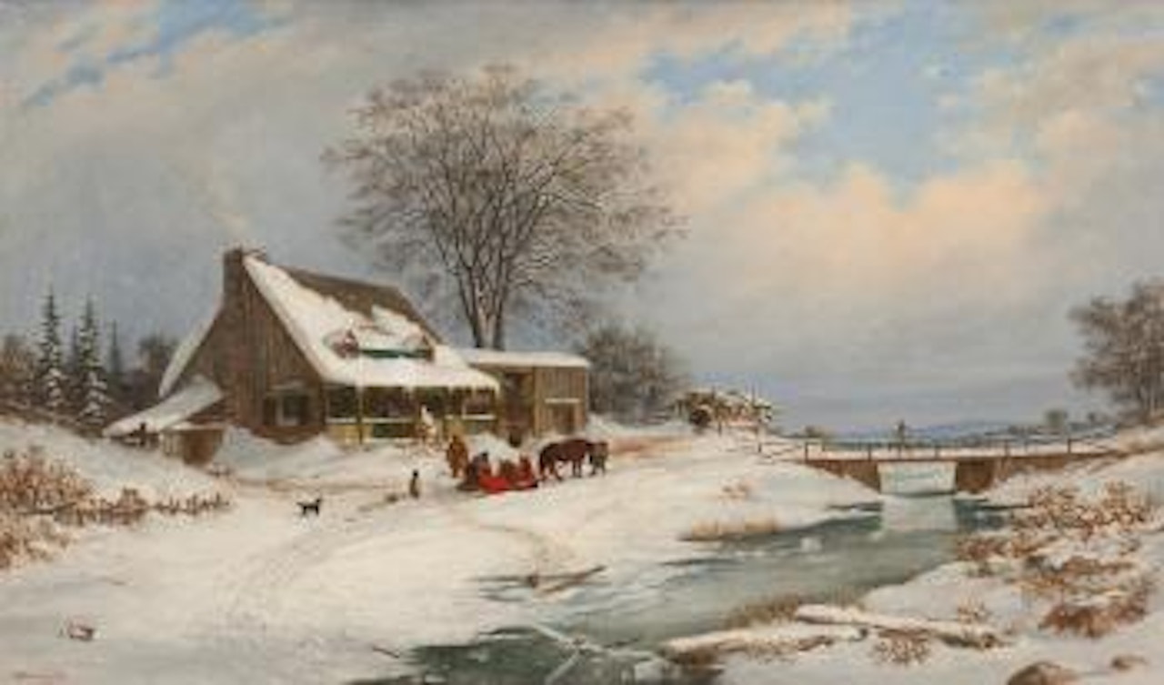 Visitors In Winter by Cornelius Krieghoff