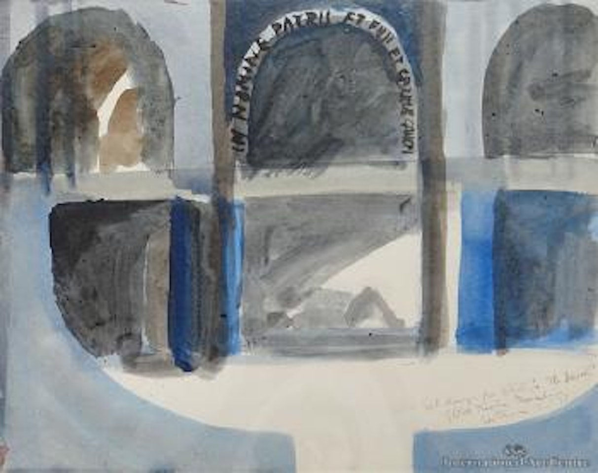 Set Design for Whitings ‘The Devils’, Globe Theatre, Dunedin by Ralph Hotere