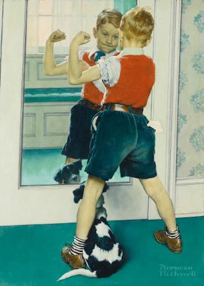The Muscleman by Norman Rockwell