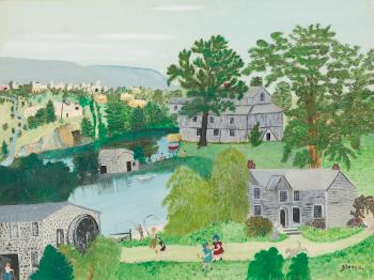 The Willow Mill by Grandma Moses