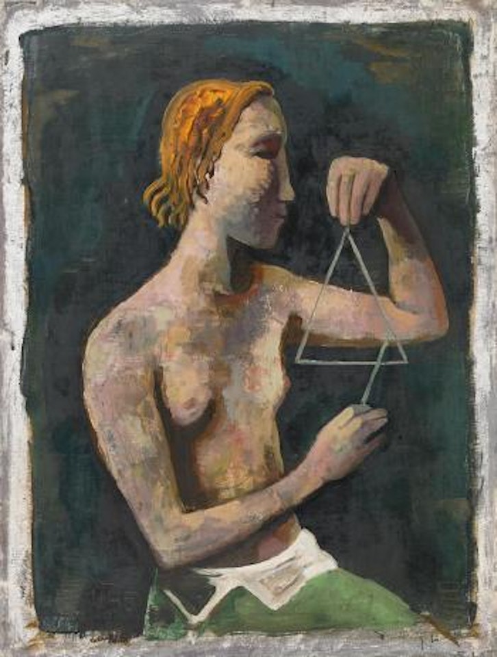 Girl With a Triangle by Karl Hofer