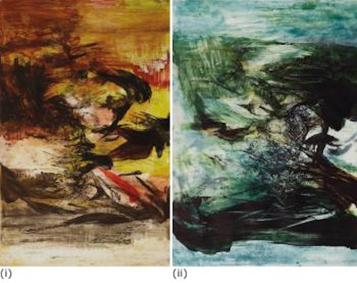 Sans Titre (Untitled) & Sans Titre (Untitled) (Two Works) by Zao Wou-Ki