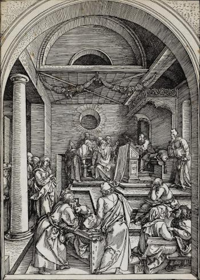 Christ Among the Doctors, from The Life of the Virgin (Bartsch 91) by Albrecht Dürer