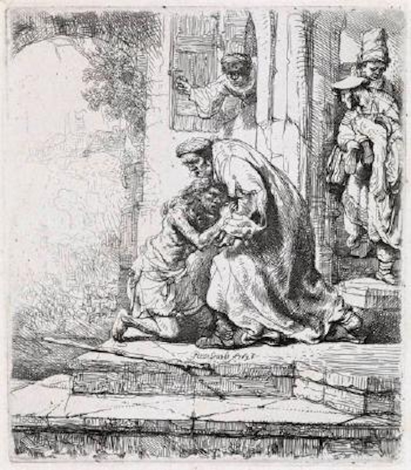 The Return of the Prodigal Son by Attributed to Rembrandt Harmensz van Rijn