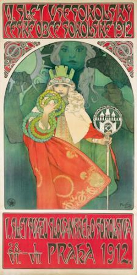Sixth Sokol festival by Alphonse Mucha