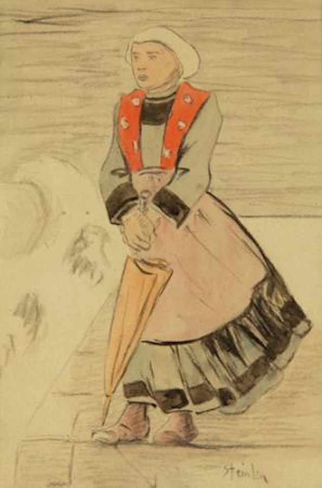 Femme avec un parapluie by Théophile Alexandre Steinlen