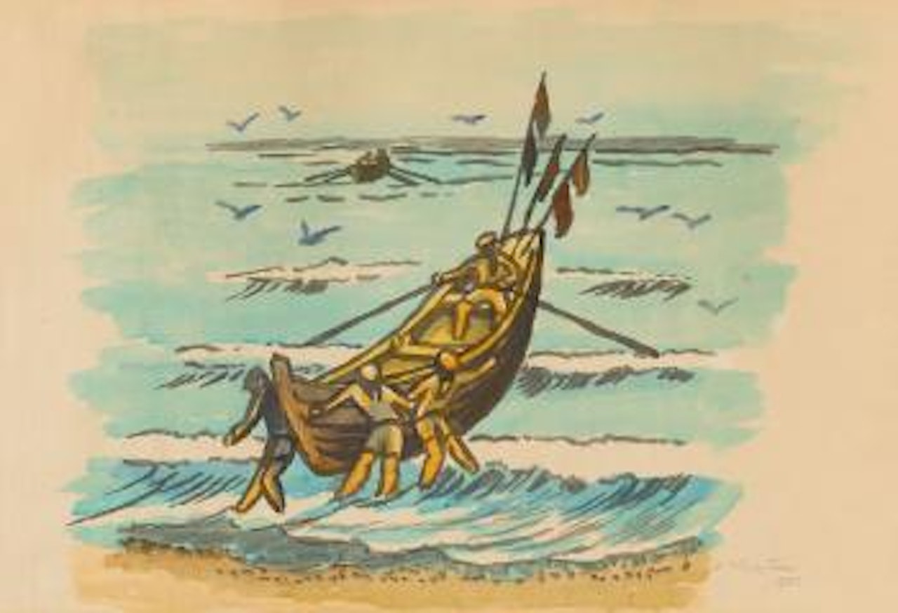 Fischerboot by Max Pechstein