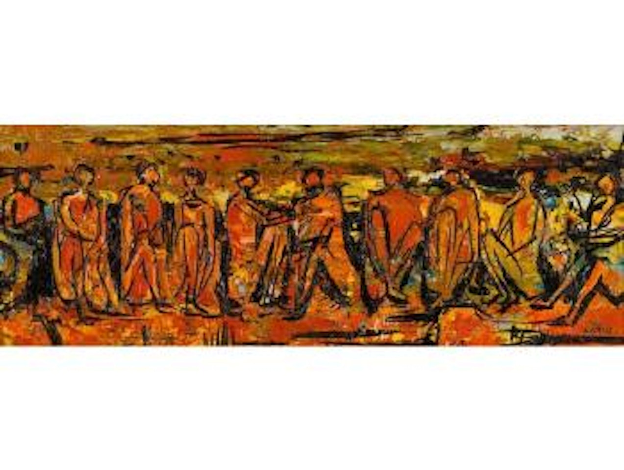Fireside figures by Walter Battiss