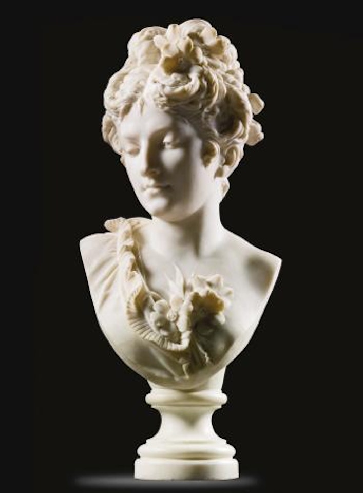 Bust Of a Young Woman by Albert-Ernest Carrier-Belleuse