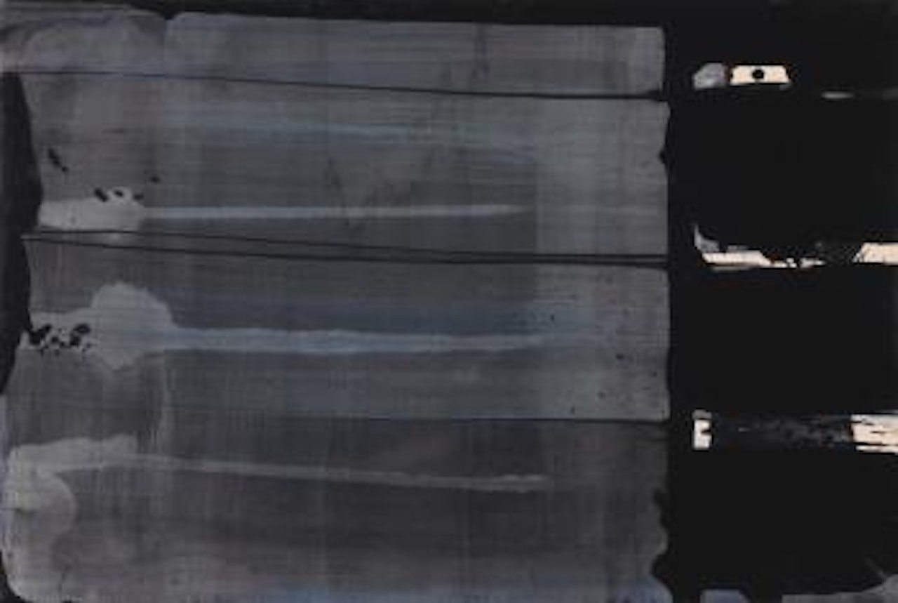 Gouache Sur Papier 74 x 109 Cm, 1977 by Pierre Soulages