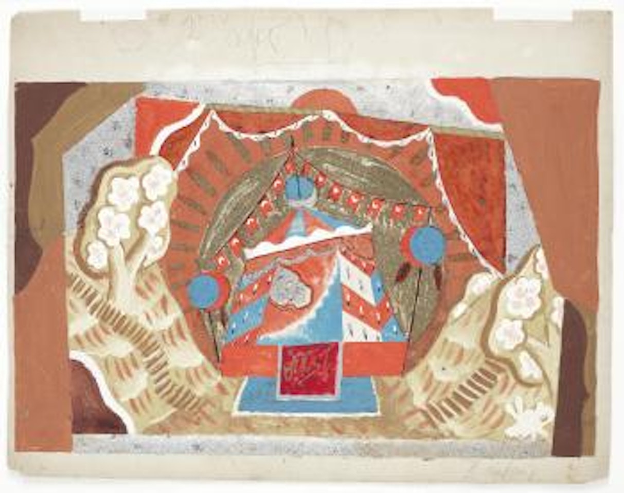 Royal tent, for Rimsky-Korsakov's Coq d'Or, Berlin by Pavel Tchelitchew