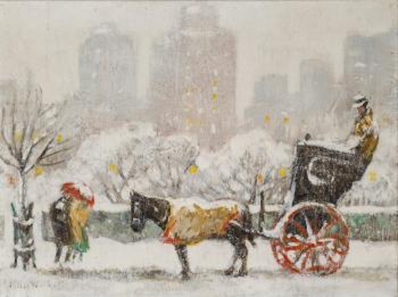 Along 59th Street in Winter by Guy Carleton Wiggins