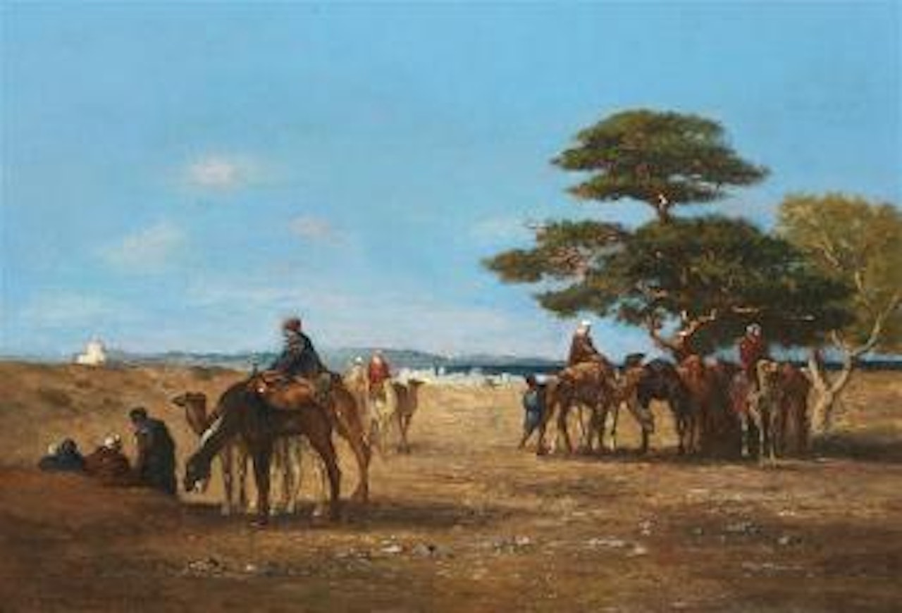 Le repos sous le cèdre / Resting underneath the cedar by Eugene Fromentin
