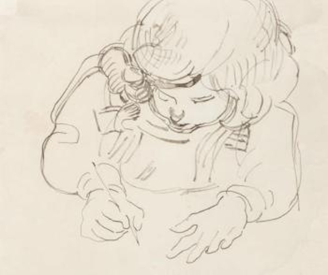 Fillette écrivant by Louis Valtat