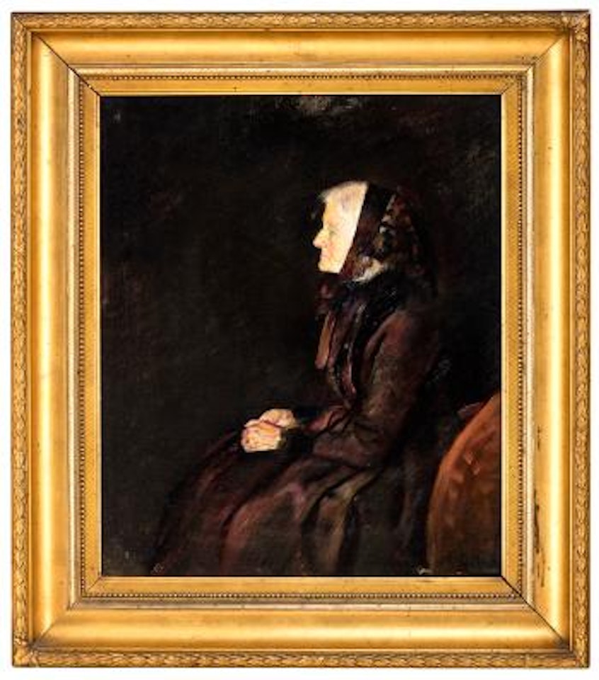 Marie Krohg i profil by Christian Krohg