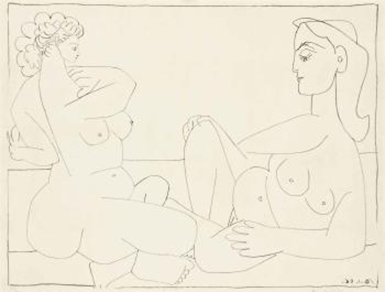 Deux Femmes Sur La Plage (Bloch 789, Mourlot 273) by Pablo Picasso