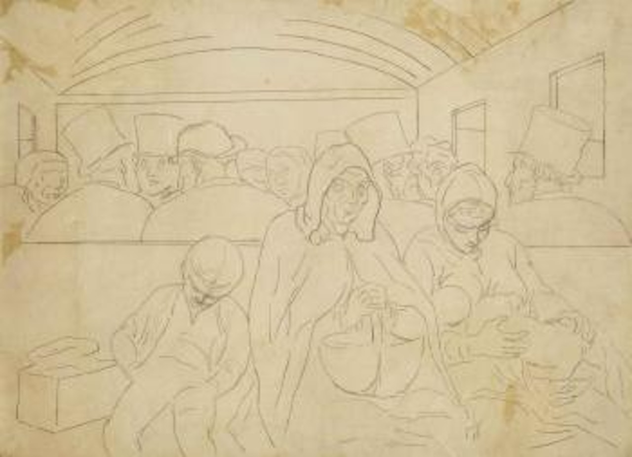 Un Wagon De Troisième Classe by Honoré Daumier