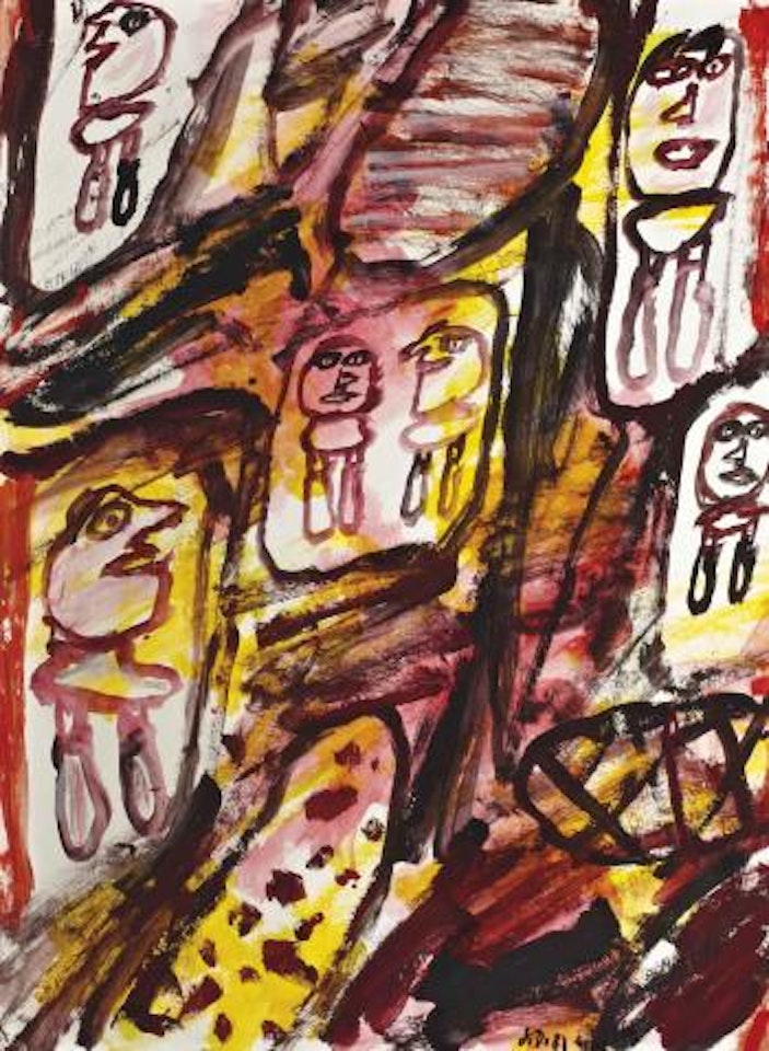 Site Avec 6 Personnages by Jean Dubuffet