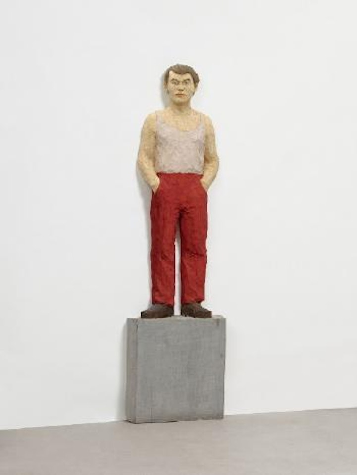 Ohne Titel (Mann Mir Roter Hose) by Stephan Balkenhol