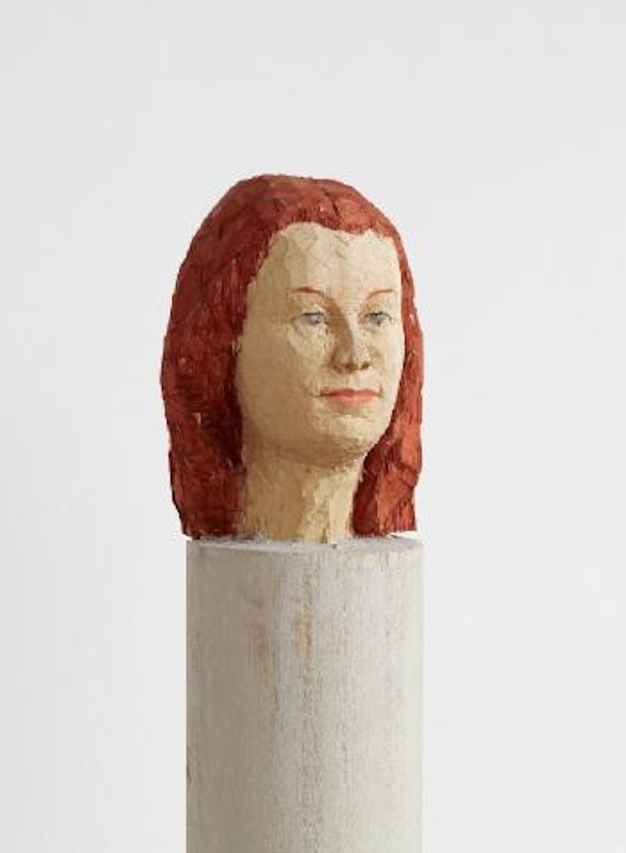 Ohne Titel (Kleine Kopfsäule) by Stephan Balkenhol