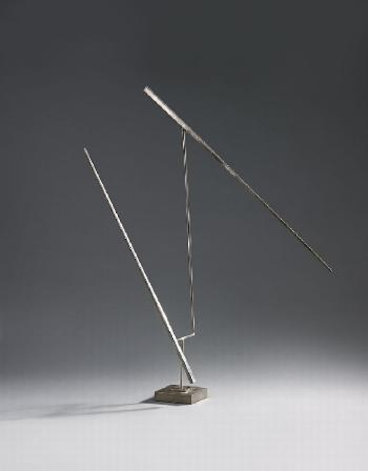 One Up One Down Excentric With Acute Angle II by George Rickey