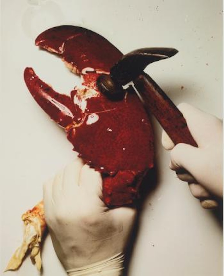 Cracking A Lobster Claw, New York by Irving Penn