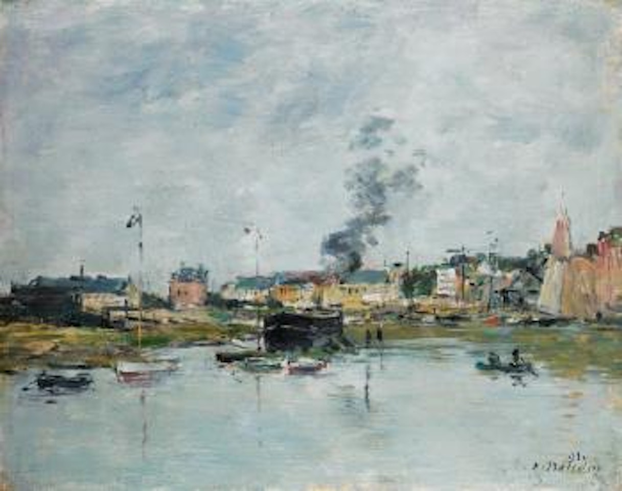 Le Port De Trouville by Eugène Boudin