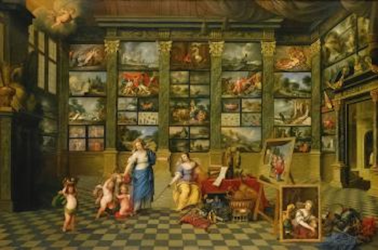 A Picture Gallery With An Allegory Of Peace by Flemish School