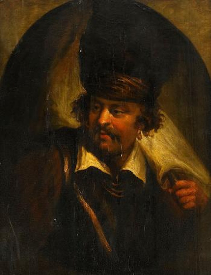 Porträtt av orientalisk man i turban by Christian Wilhelm Ernst Dietrich