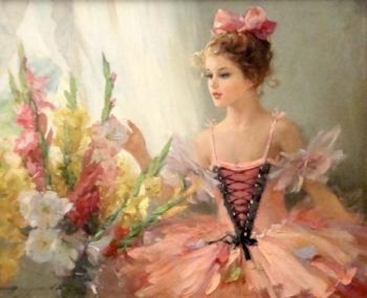 A young ballerina by Constantin Razoumov