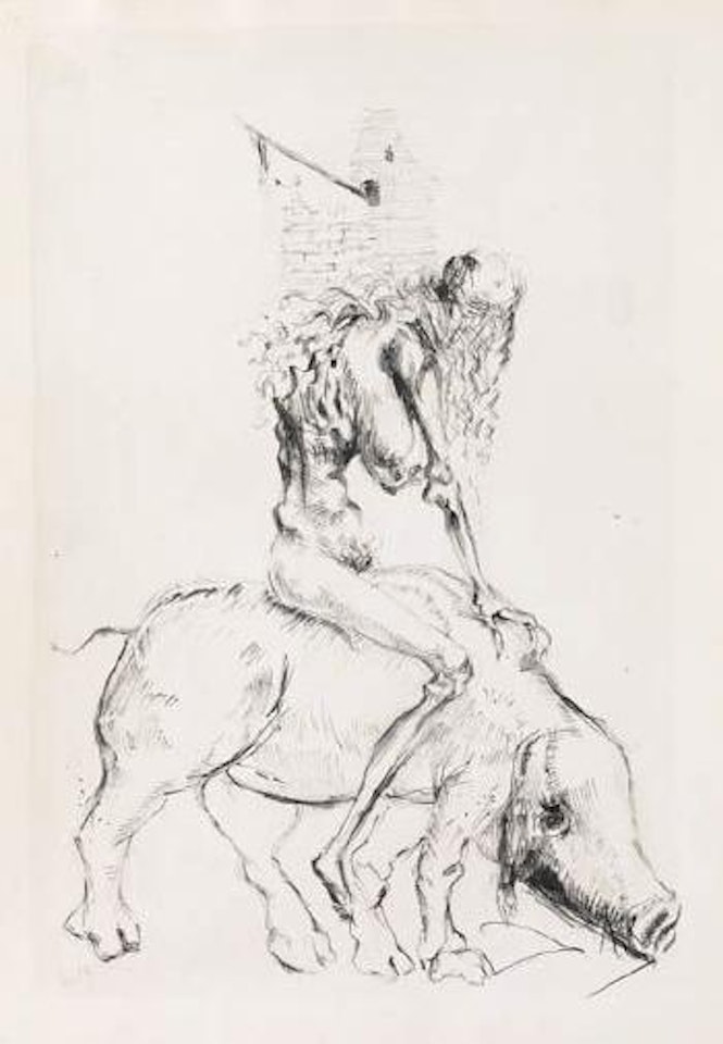 Femme au Cochon by Salvador Dali