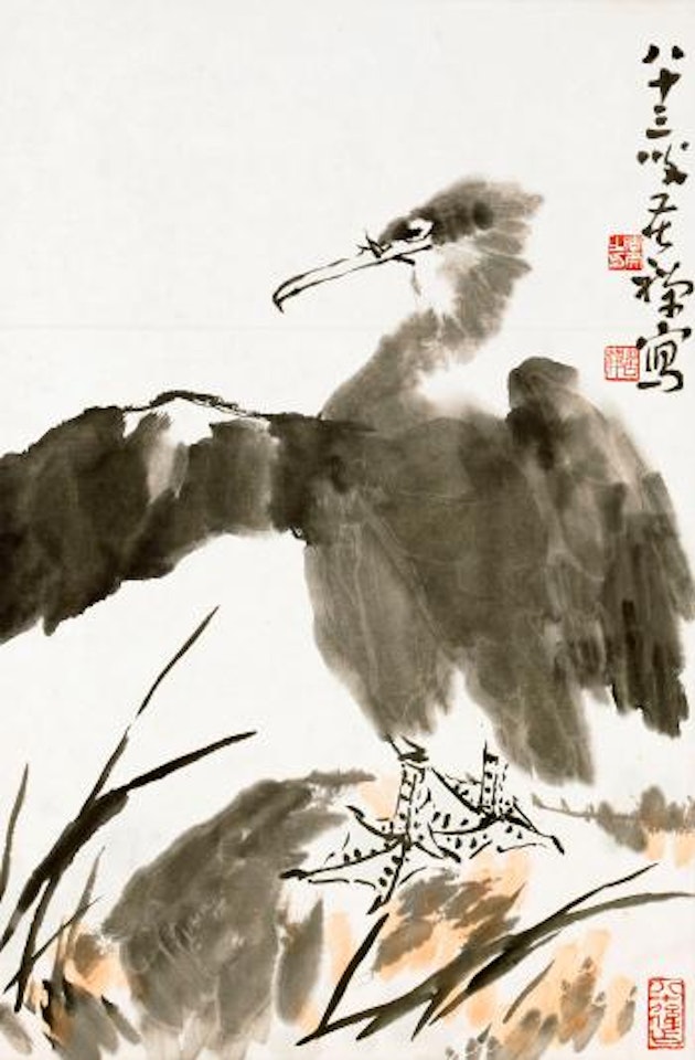 Cormorant Drying its Wings by Li Kuchan