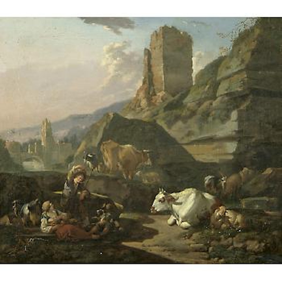 Scena pastorale con rovine by Philipp Peter Roos