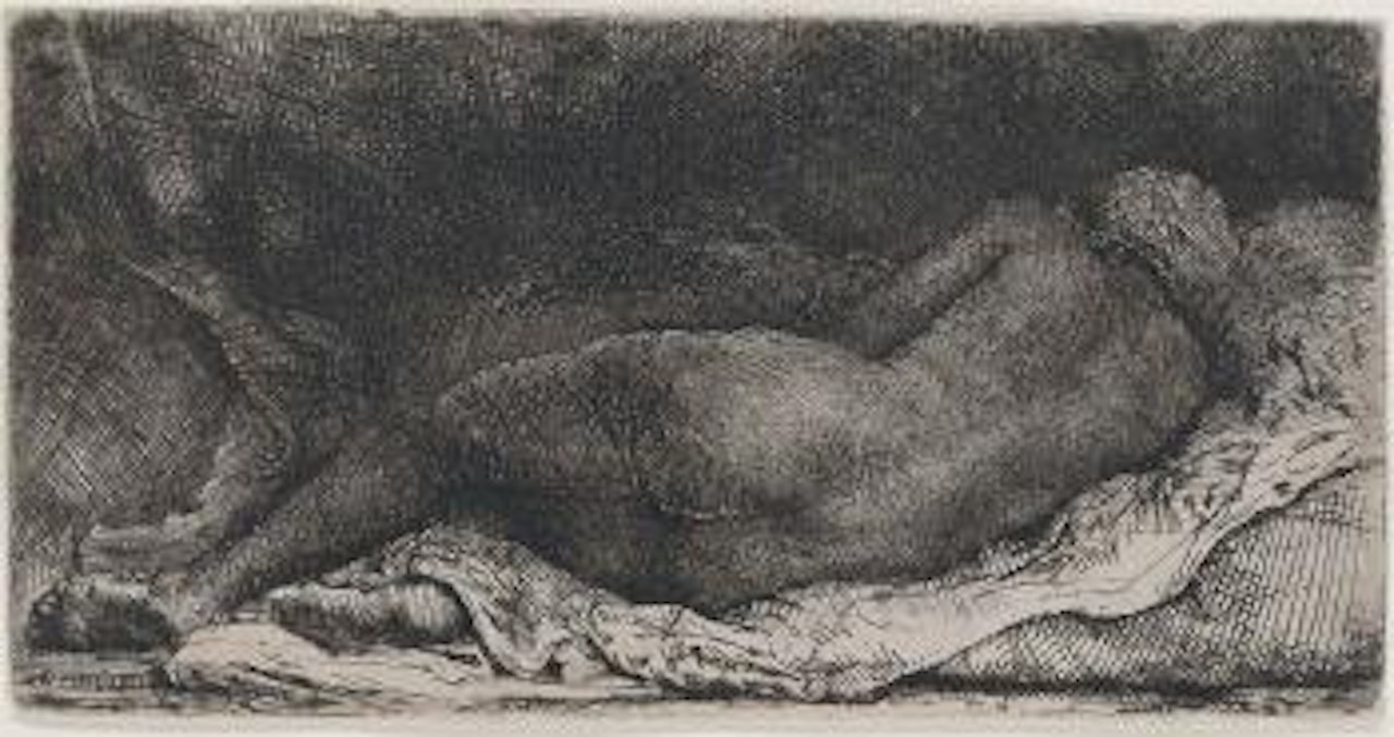 Negress Lying Down (Bartsch, Hollstein 205; Hind 299) by Attributed to Rembrandt Harmensz van Rijn